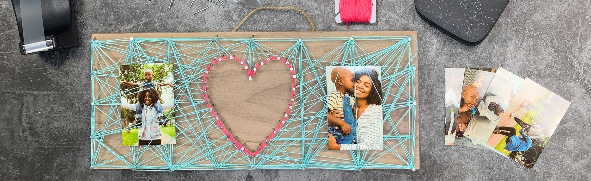 DIY Dzień Matki String Art Photo Gift