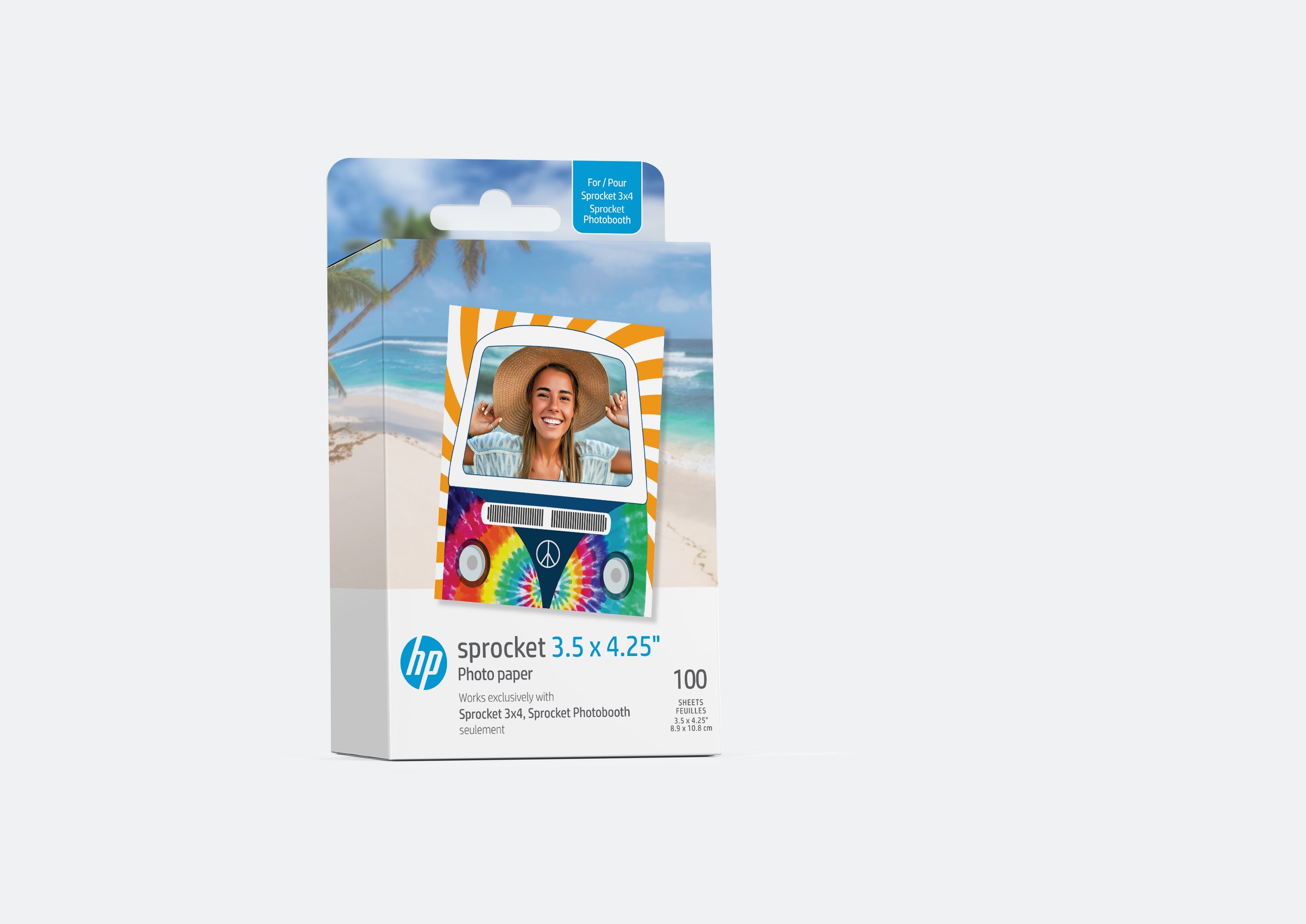 HP Sprocket 3.5” x 4.25” Premium Zink Sticky-Back Photo Paper
