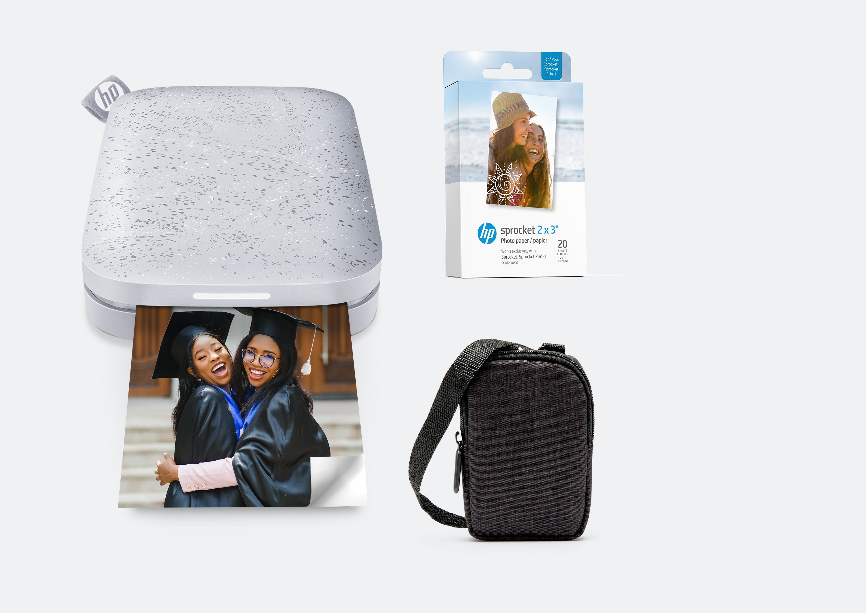 HP Sprocket 2x3 Portable Instant Photo Printer ZINK® Paper Bundle