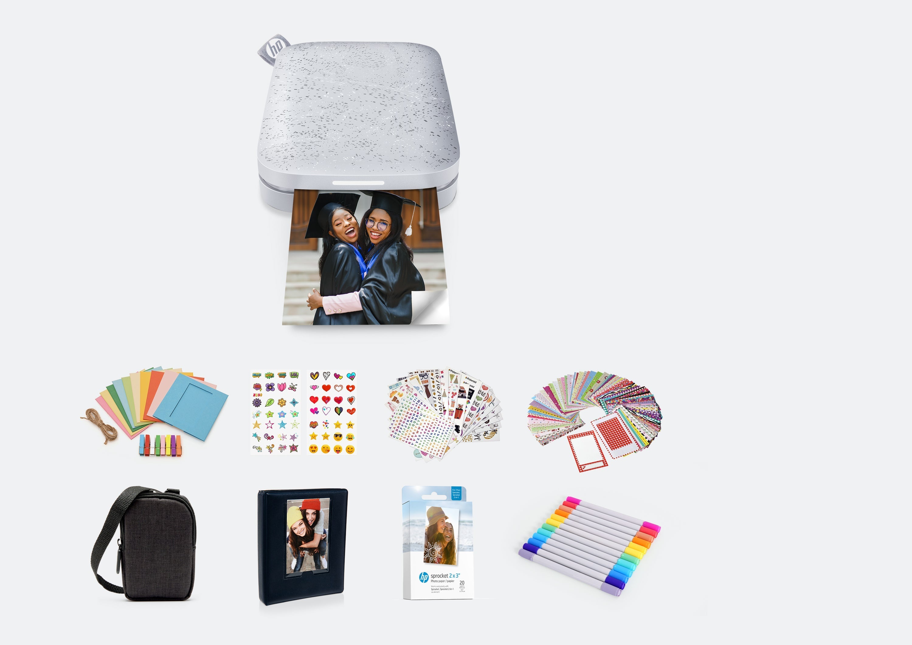 HP Sprocket 2x3 Portable Instant Photo Printer Gift Bundle